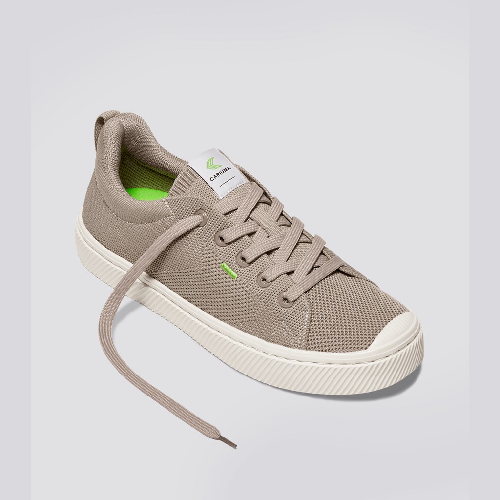 IBI Cariuma Low Top Bamboo Weave Knit Vegan Sable Beige Femme | AEP-8402931